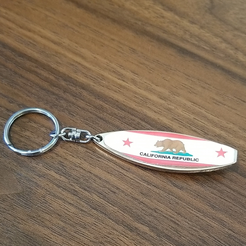 California Republic Keychain Bottle Opener